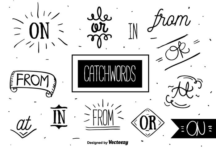 Catchwords Set Vector