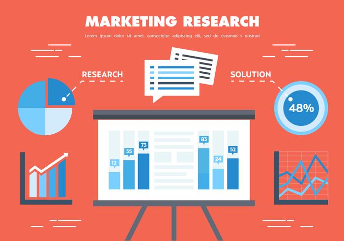 Flat Marketing Research Vector