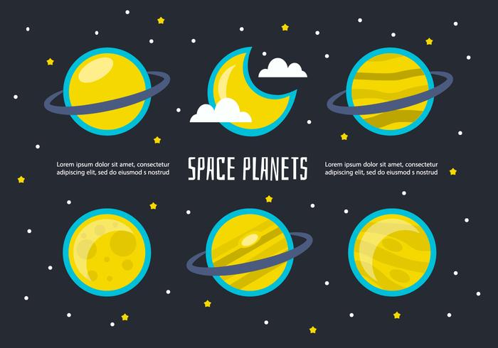 Espacio Libre Planetas Vector