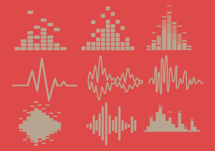 Barras de sonido fondo naranja de fondo vector