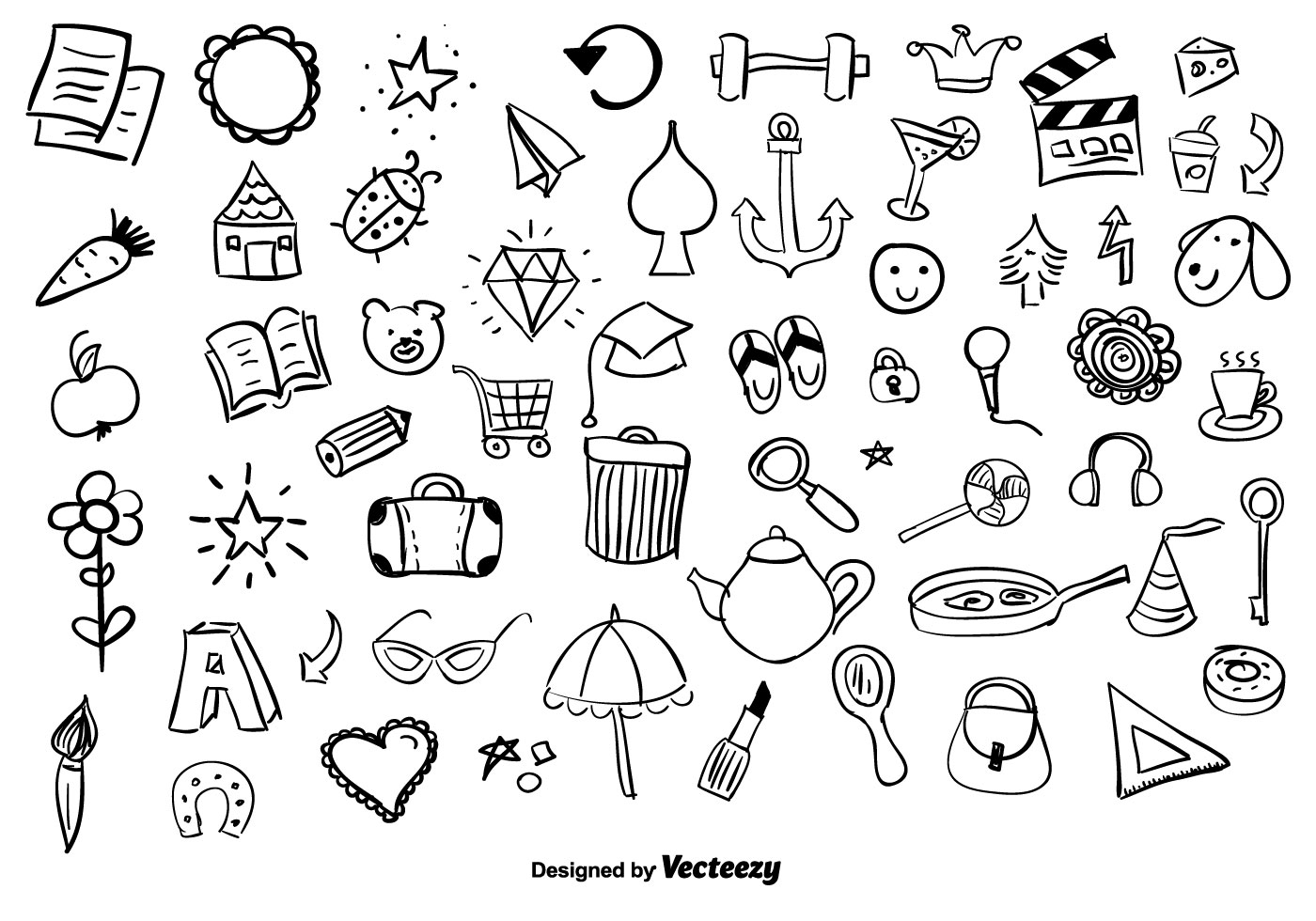 Download Huge Doodle Vector Pack - Download Free Vectors, Clipart ...