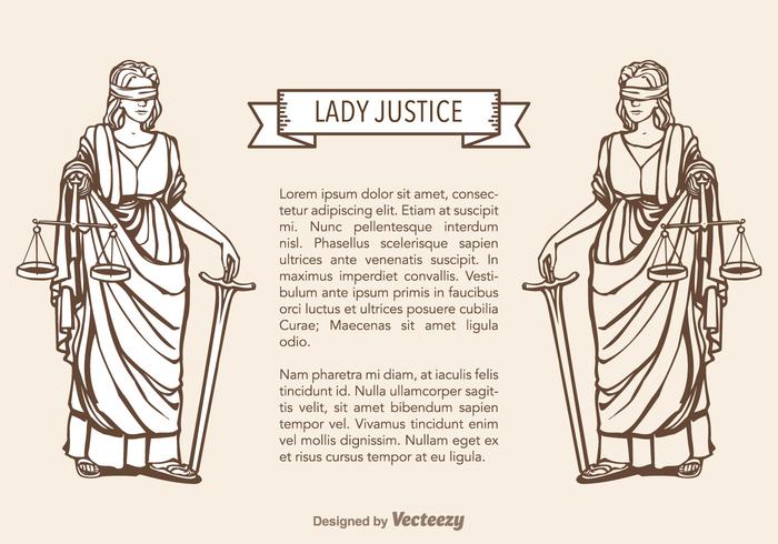 Vector libre de la justicia de la mujer