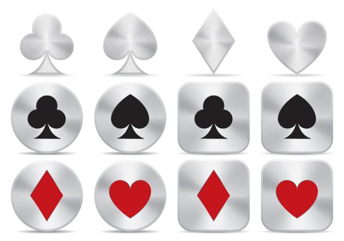 Aluminum Poker Icon Vector Aluminum Poker Icon Vector