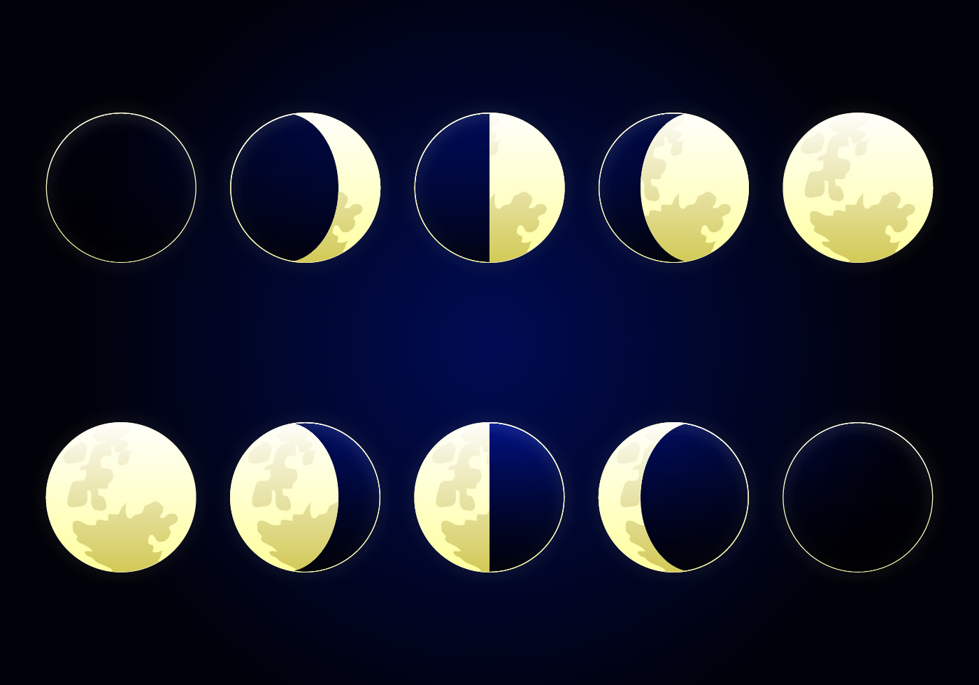 Moon Phase Vector Illustration 107489 Vector Art At Vecteezy