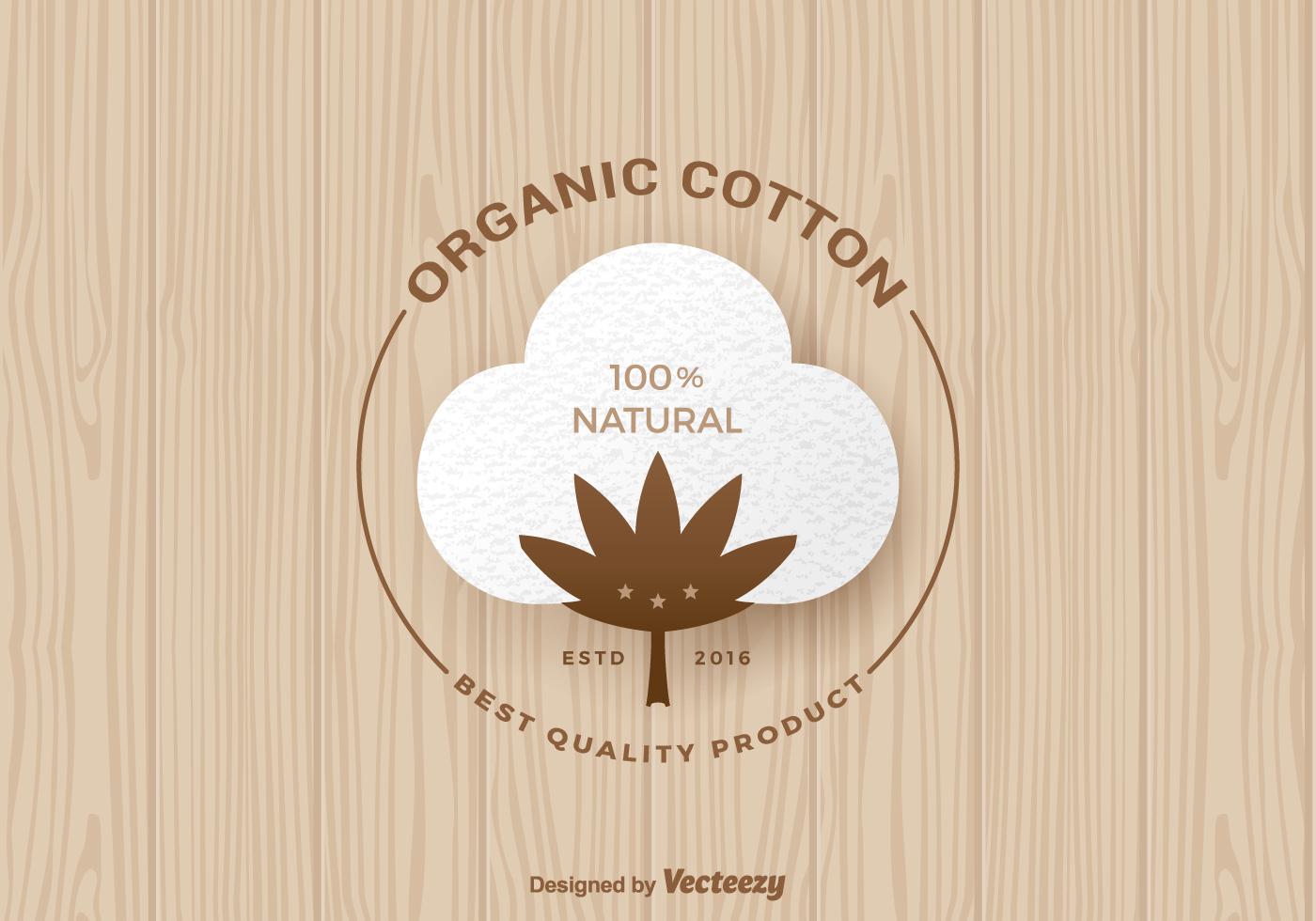 Free Organic Cotton Vector Label - Download Free Vector Art, Stock