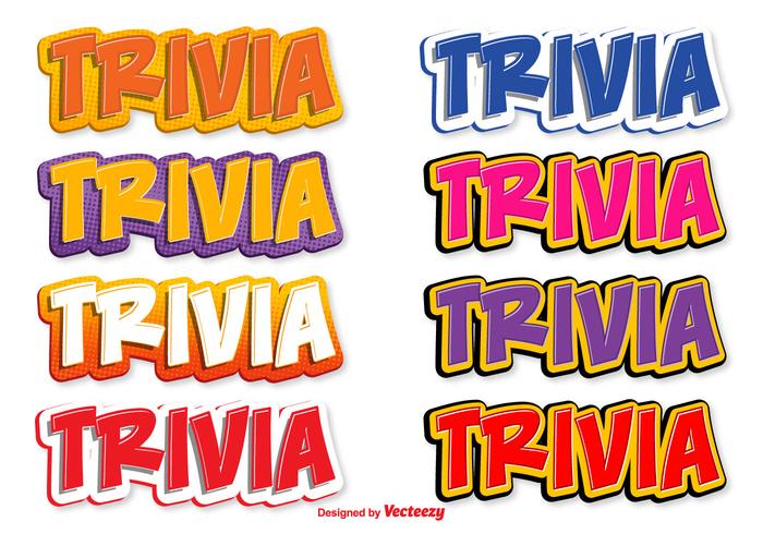 Stylized Trivia Text vector