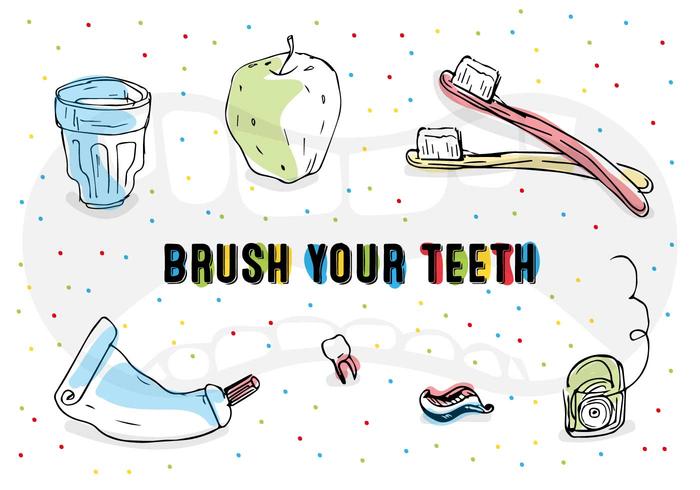 Free Vector Teeth Brushing Icons Free Vector Teeth Brushing Icons