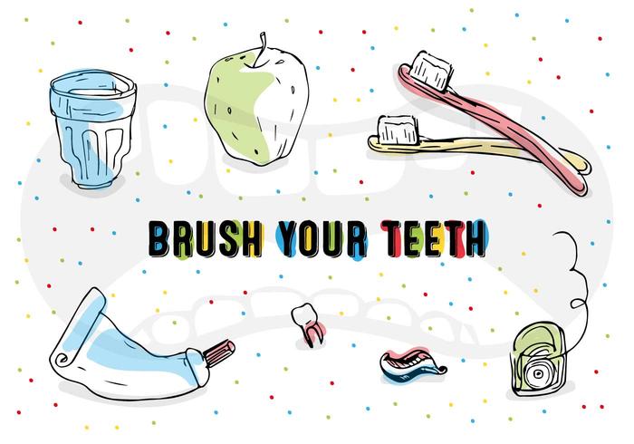 Free Vector Teeth Brushing Icons