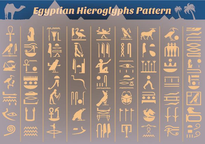 Ancient Egyptian Hieroglyphs Vector