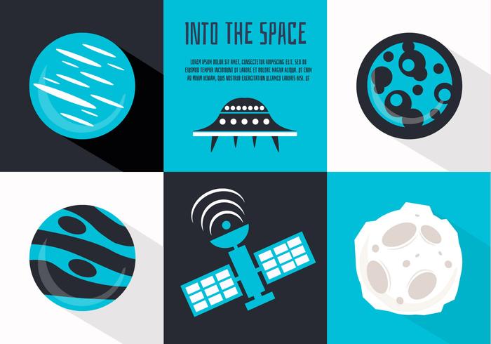 Free Flat Space Vector Illustration Free Flat Space Vector Illustration