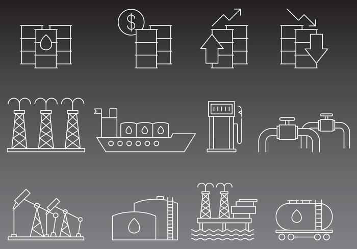 Vector Oil Line Icons