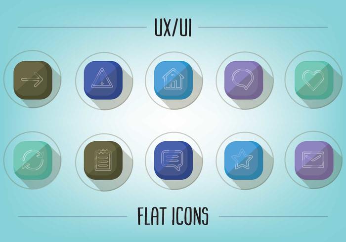 Free Flat UXUI Icons Vector