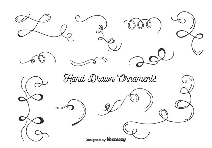 Hand Drawn Ornaments Set Vector