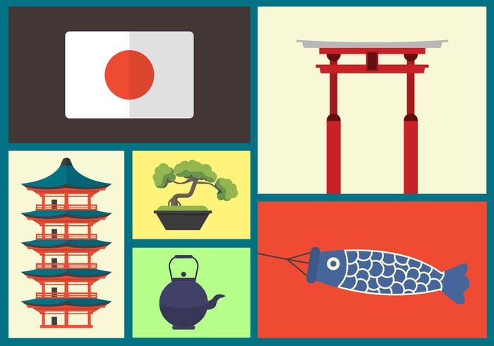 Iconos vectoriales japoneses vector