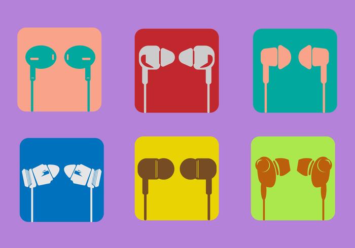 Ear Buds Silhouette Vector Ear Buds Silhouette Vector