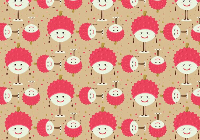 Free Vector Lychee Fruit Pattern Free Vector Lychee Fruit Pattern