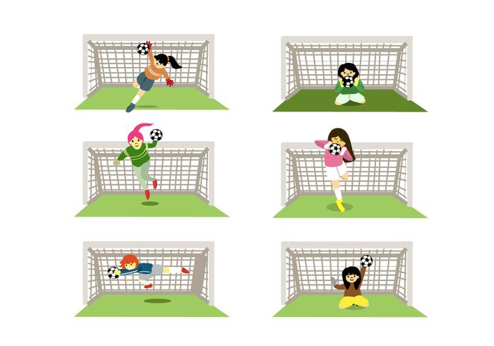 Female Goal Keepers Vector Vector Art At Vecteezy