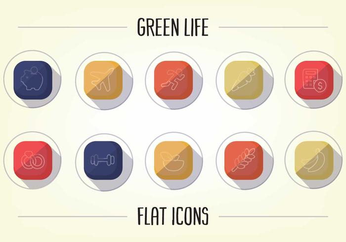 Free Healthy Lifestyle Flat Icons Vector Free Healthy Lifestyle Flat Icons Vector