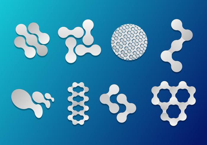 Nanotechnology Icons Vector