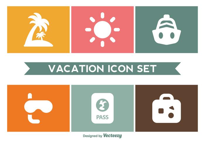 Conjunto de iconos de vacaciones vector