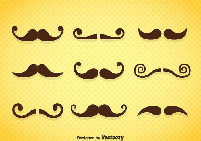 Bigotes Iconos Vector