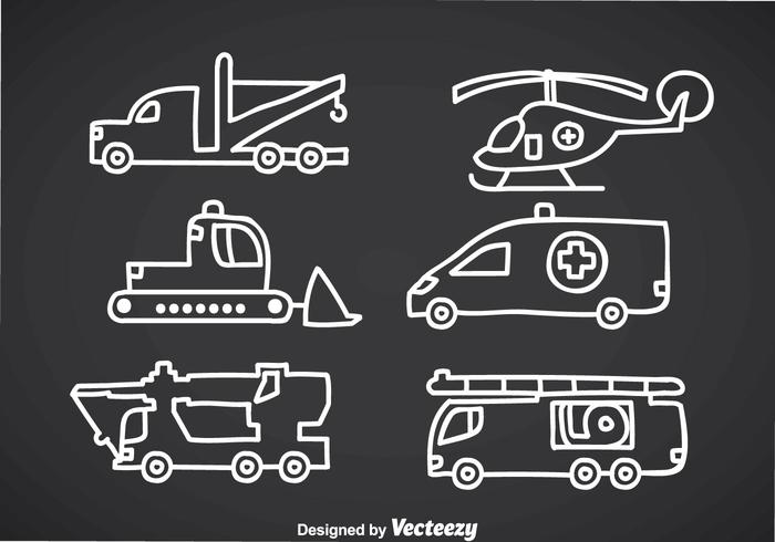 Vehículos de Emergencia Doddle Vectores