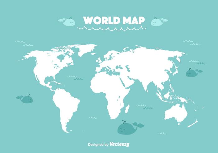 Vector Funny mapa del mundo