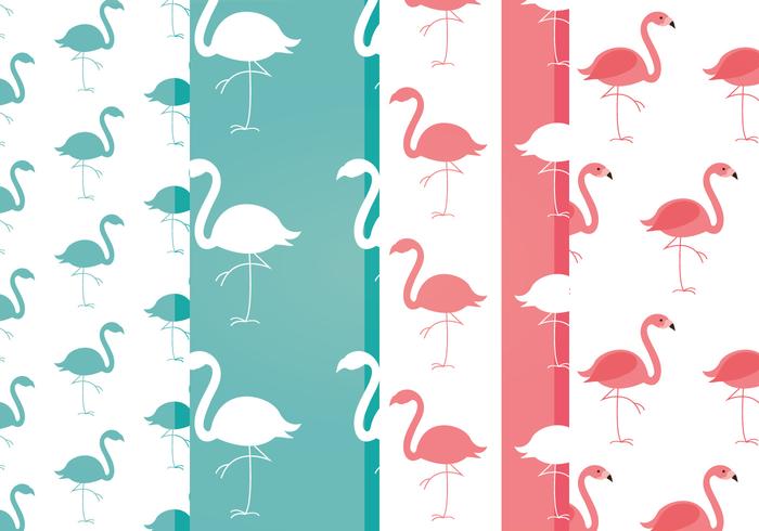 Vector Flamingo Patterns