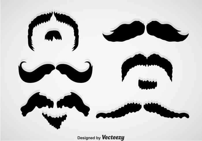 November Mustache Black Vectors