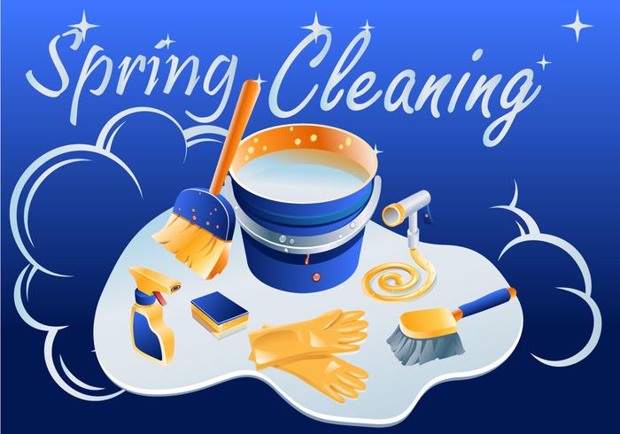 Sparkly Spring Cleaning Vector