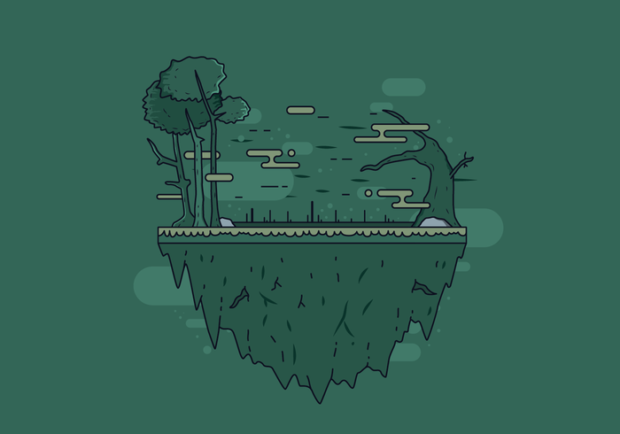 Free Swamp Island Vector