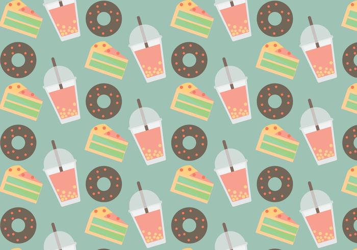 Free Bubble Tea Vector Pattern #1 Free Bubble Tea Vector Pattern #1