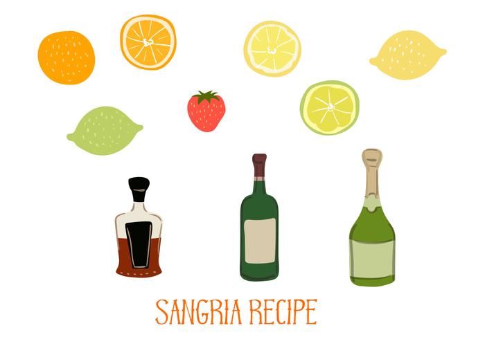 Sangria Ingredients Vector Sangria Ingredients Vector