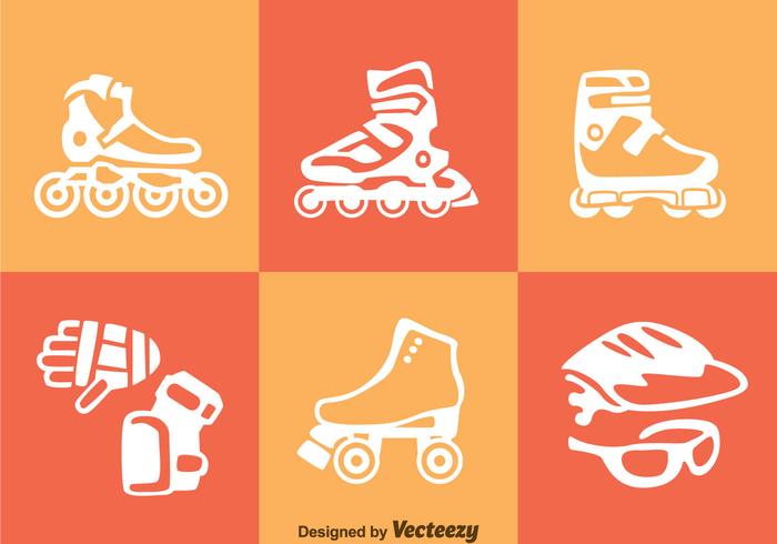 Roller Blade Icons Vector