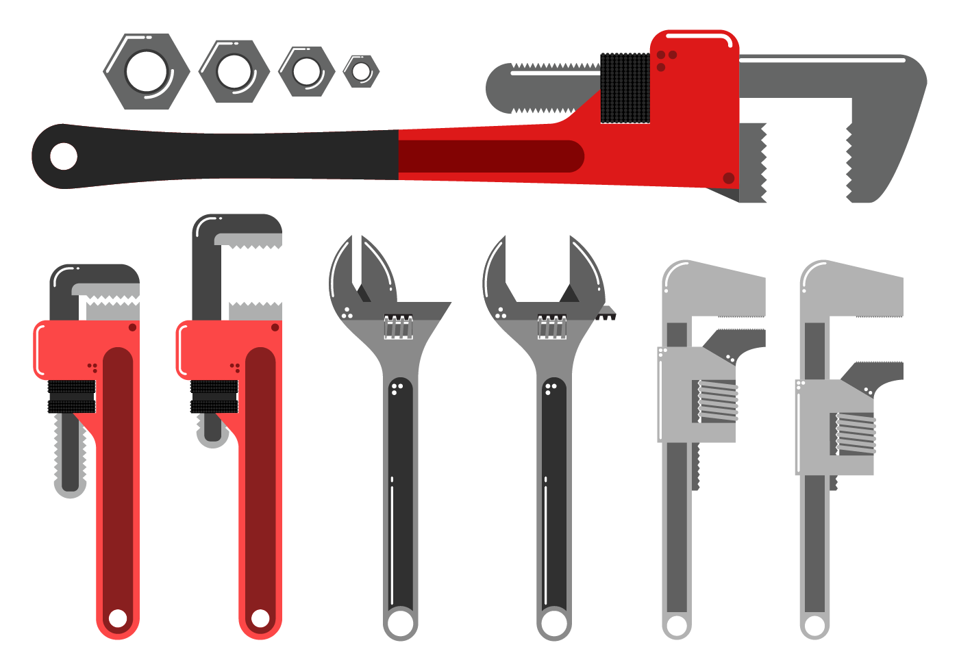 Free Monkey Wrench Vector.