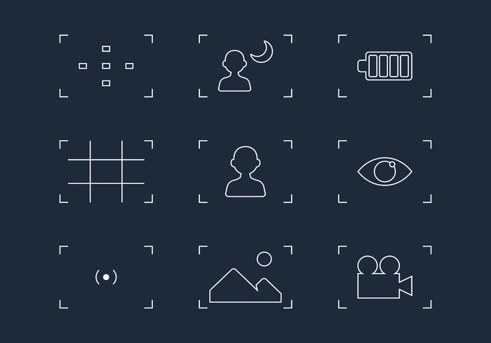 Viewfinder Line Icon Vectors