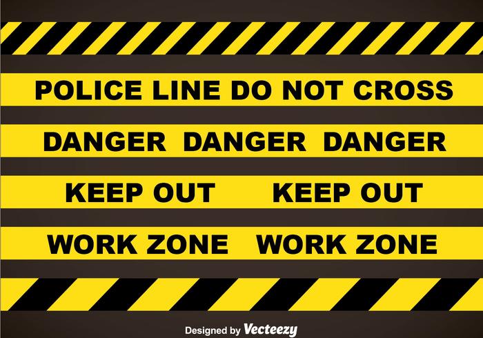 Police Line And Danger Tapes Vector Sets
