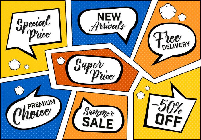 Comic Book Sale Vector Background