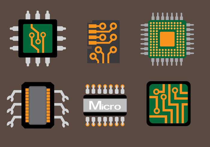 Tecnología Microchip Vector