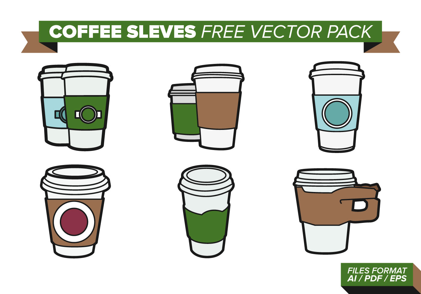 Coffee Sleeves Free Vector Pack Download Free Vectors, Clipart