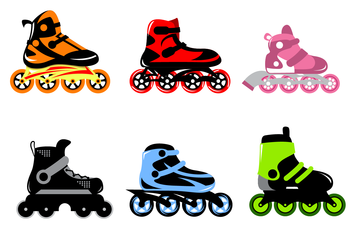 Free Roller Blade Vector - Download Free Vector Art, Stock Graphics