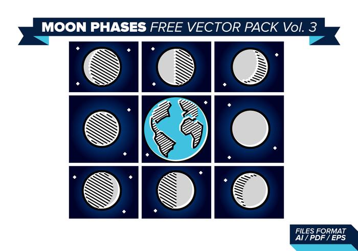 Moon Phases Free Vector Pack 3 Moon Phases Free Vector Pack 3