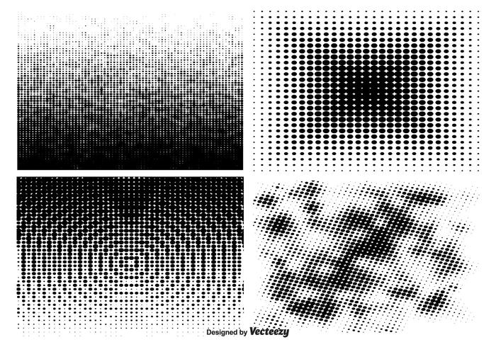 Halftone Pattern Set vector