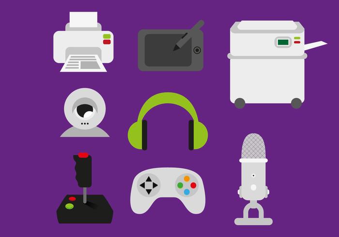 Electronic Tech Elements Illustration Vector