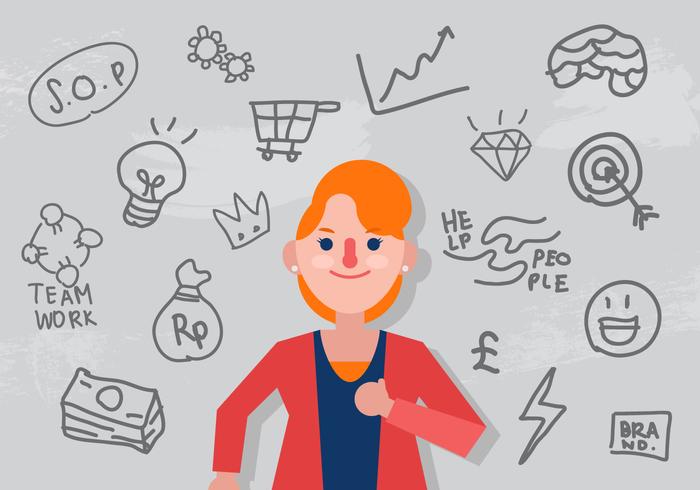 Vector Entrepreneurship Woman Vector Entrepreneurship Woman