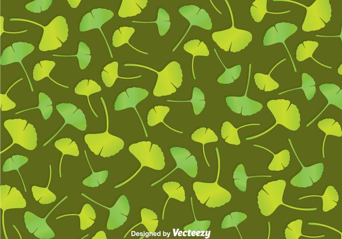 Green Ginko Biloba Pattern vector