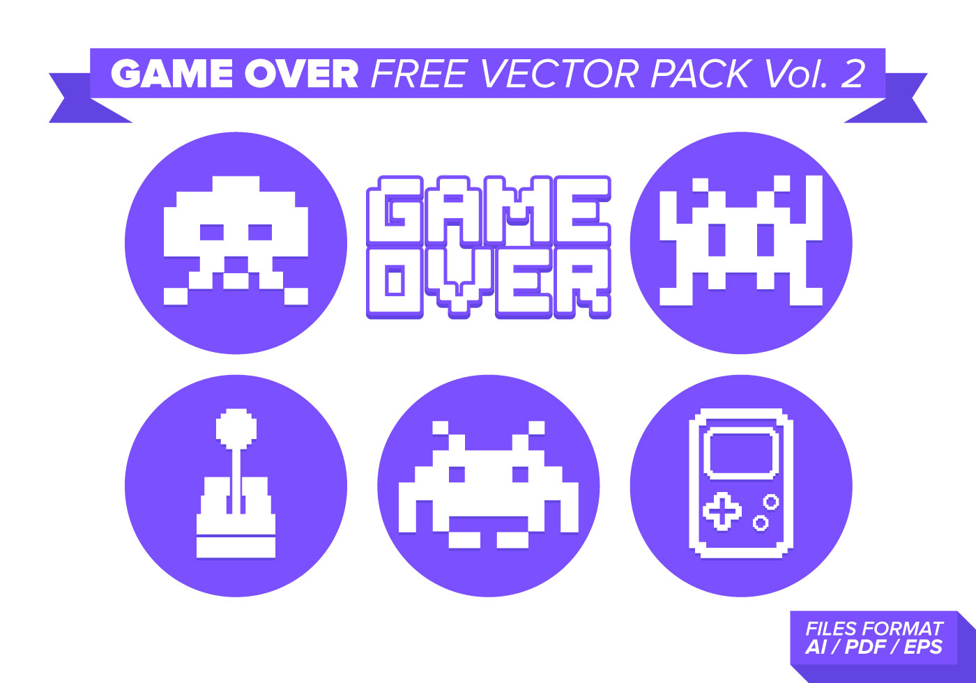 Download Game Over Free Vector Pack Vol. 2 - Download Free Vectors ...