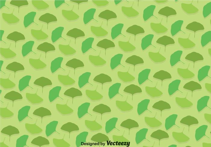 Ginko Green Leaves Pattern vector