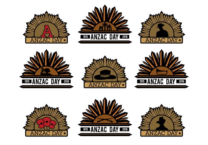 Anzac Vector Badges 