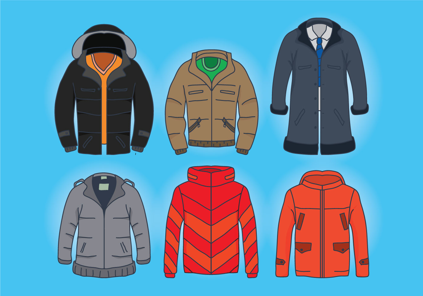 Download Winter Coat Vectors 107970 - Download Free Vectors, Clipart Graphics & Vector Art